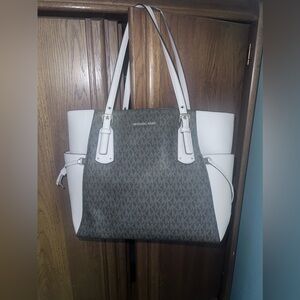 Michael Kors pink and brown tote